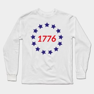 13 Star Betsy Ross 1776 American Flag Long Sleeve T-Shirt